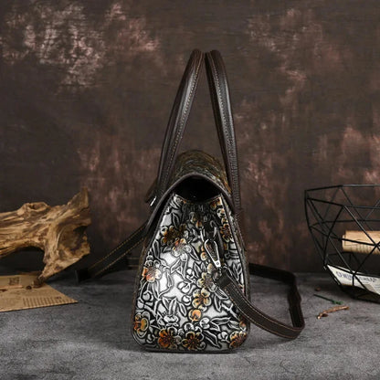 Fashion Genuine Women's Handbag Vintage Cow Leather Shoulder Crossbody Luxuy Female Tote Bag