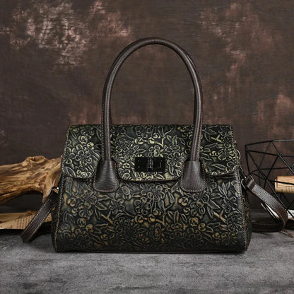 Fashion Genuine Women's Handbag Vintage Cow Leather Shoulder Crossbody Luxuy Female Tote Bag