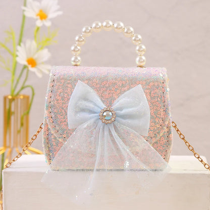 Fashion Gir Baby  Coin Purse HandbagChildren Wallet Small Coin Box Bag  Bow Kid Money Bag Baby  Shoulder Bag Purse