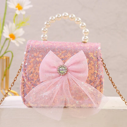 Fashion Gir Baby  Coin Purse HandbagChildren Wallet Small Coin Box Bag  Bow Kid Money Bag Baby  Shoulder Bag Purse