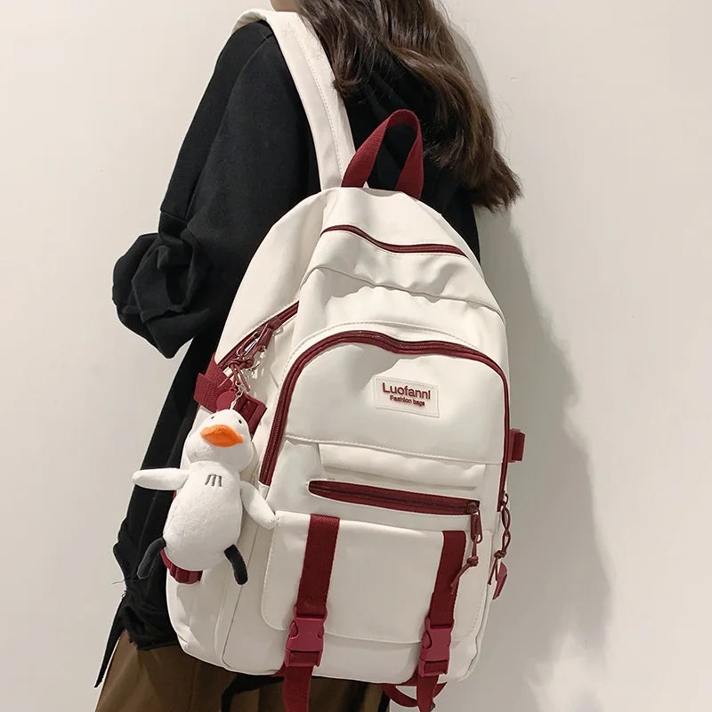 Fashion Girl Boy High Capacity Travel Student Backpack Ladies Male Backpack Female Men Nylon College Bag School Trendy Women Bag