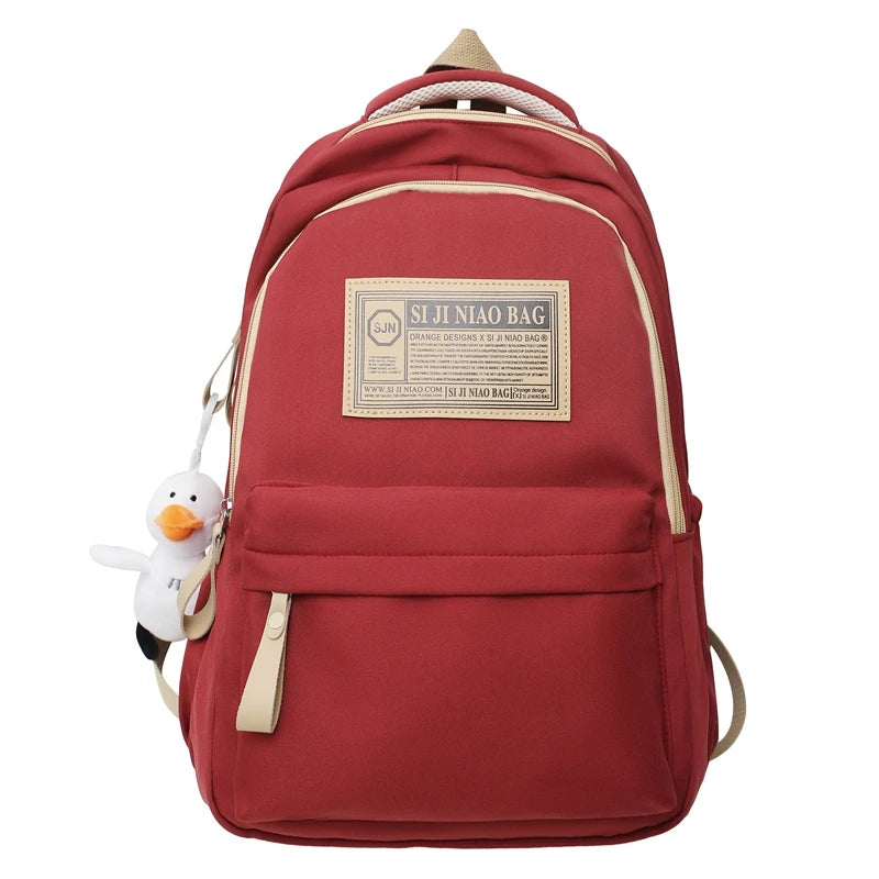 Fashion Girl Boy Red Book Cool Male High Capacity College Backpack Men Women Laptop School Bag Trendy Travel Ladies Student Bags