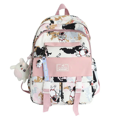 Fashion Girl Camouflage Cute Travel Backpack Trendy Ladies Kawaii Cartoon Graffiti Bag Female Laptop College Backpack Women Bags