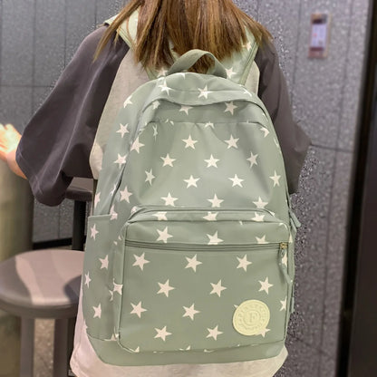 Fashion Girl Kawaii Printing Green Trendy Book Bags Female Cute Nylon Laptop School College Backpack Ladies Travel Women Student