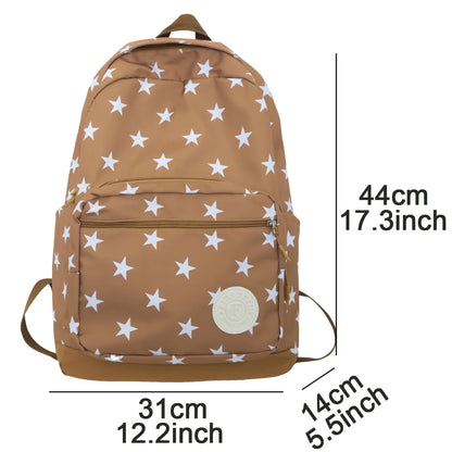 Fashion Girl Kawaii Printing Green Trendy Book Bags Female Cute Nylon Laptop School College Backpack Ladies Travel Women Student