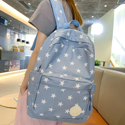 Fashion Girl Kawaii Printing Green Trendy Book Bags Female Cute Nylon Laptop School College Backpack Ladies Travel Women Student