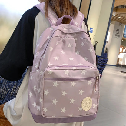 Fashion Girl Kawaii Printing Green Trendy Book Bags Female Cute Nylon Laptop School College Backpack Ladies Travel Women Student