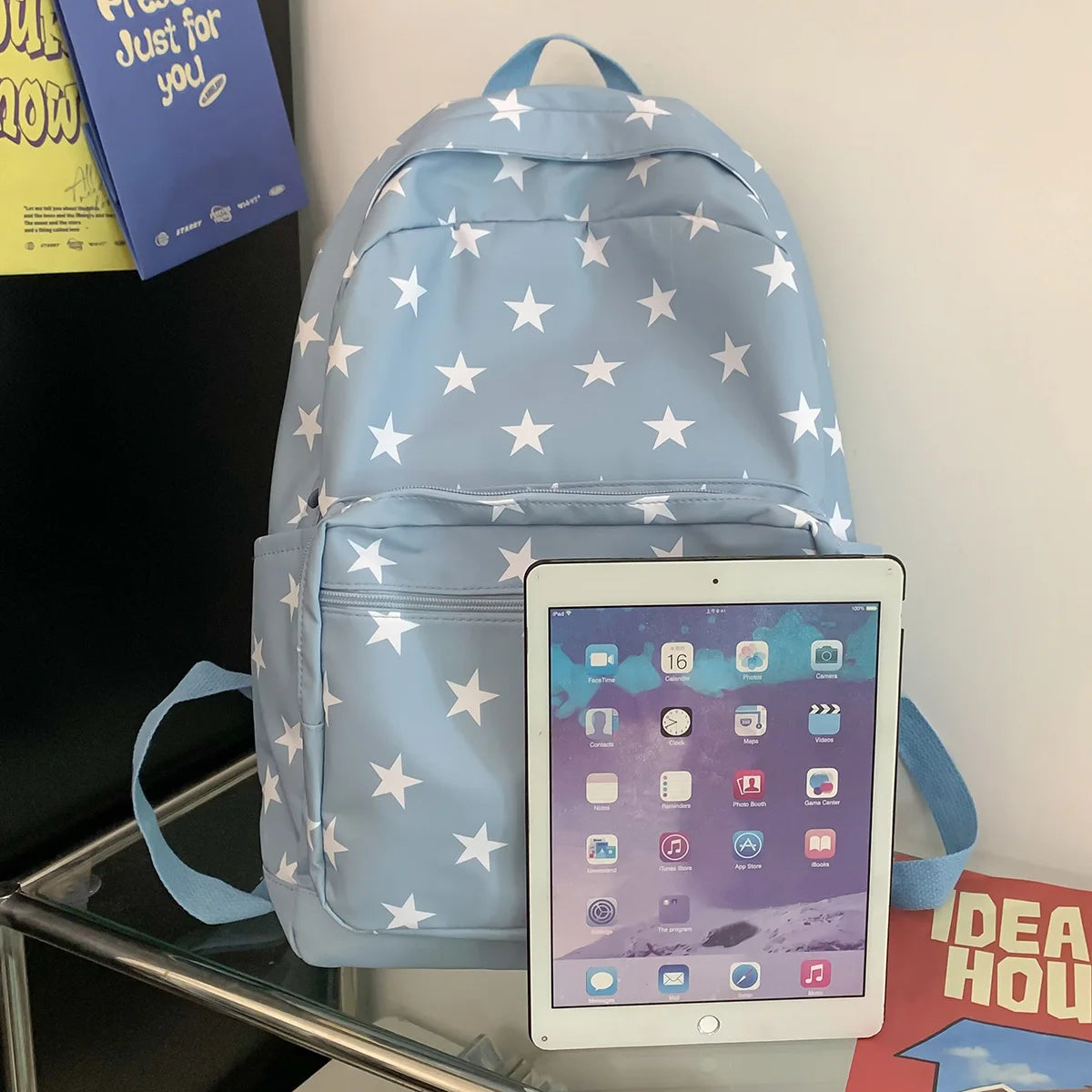 Fashion Girl Kawaii Printing Green Trendy Book Bags Female Cute Nylon Laptop School College Backpack Ladies Travel Women Student