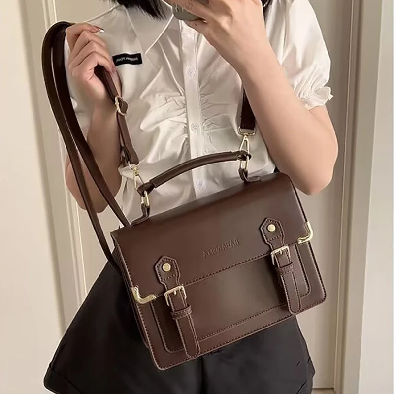 Fashion Girl Lolita JK Briefcases Backpacks Students Vnitage School Metal Edging Shoulder Bags HandBags