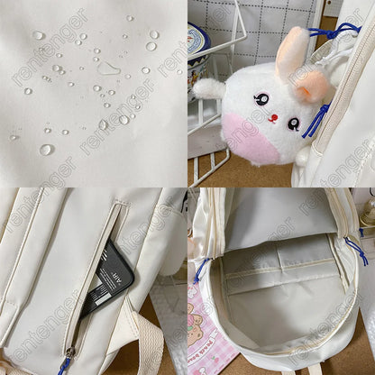 Fashion Girl Pink Kawaii Waterproof College Backpack Trendy Ladies Travel Bag Cool Women School Bag Laptop Female Cute Backpacks