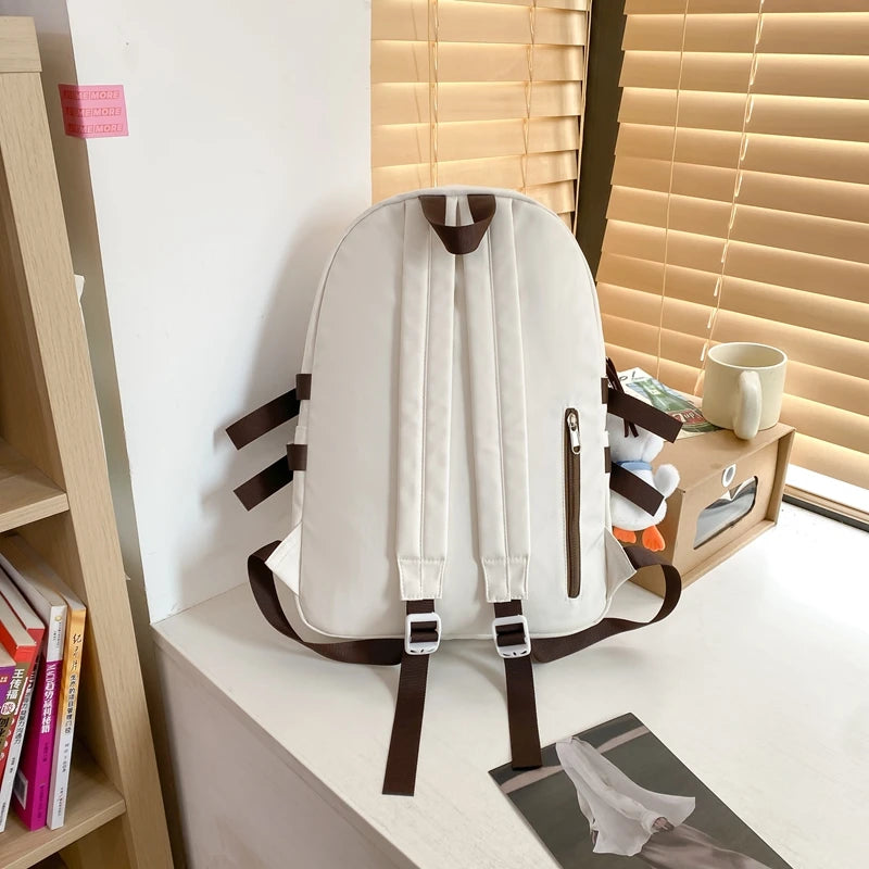 Fashion Girl Travel School Bag Female Nylon Kawaii College Backpack Cool Women Laptop Book Bag Lady Cute Student Backpack Trendy