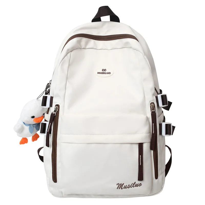 Fashion Girl Travel School Bag Female Nylon Kawaii College Backpack Cool Women Laptop Book Bag Lady Cute Student Backpack Trendy