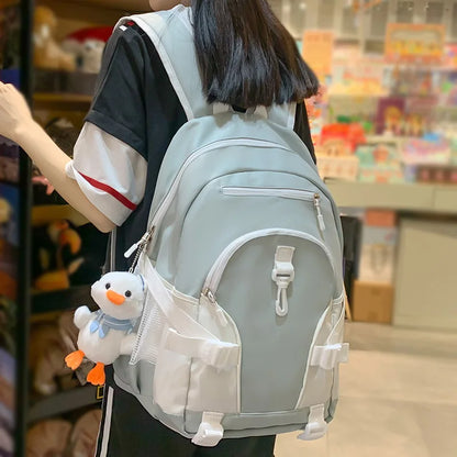 Fashion Girl Waterproof Cute Travel Student Bag Ladies Nylon College Backpack Female Laptop Backpack Trendy Cool Women Book Bags