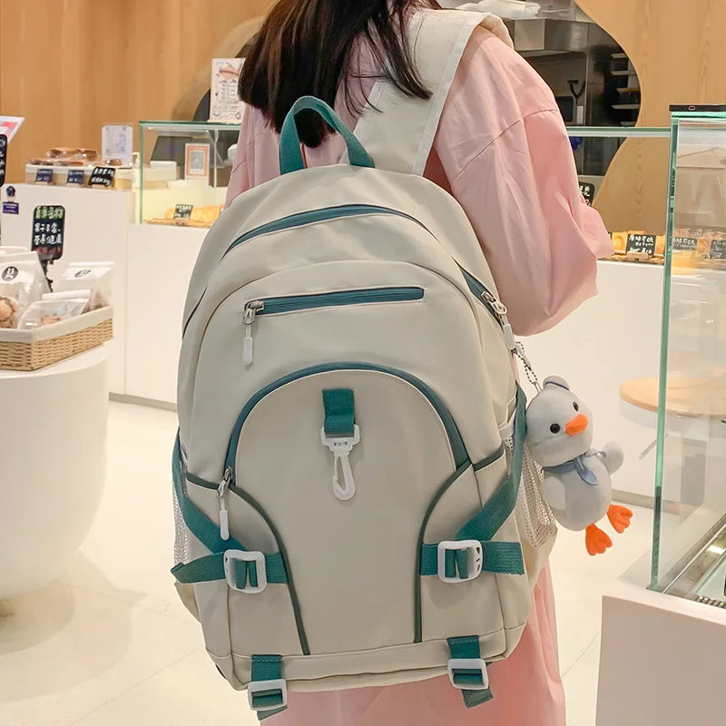 Fashion Girl Waterproof Cute Travel Student Bag Ladies Nylon College Backpack Female Laptop Backpack Trendy Cool Women Book Bags