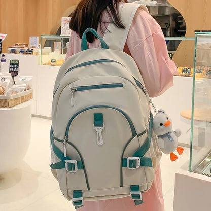 Fashion Girl Waterproof Cute Travel Student Bag Ladies Nylon College Backpack Female Laptop Backpack Trendy Cool Women Book Bags