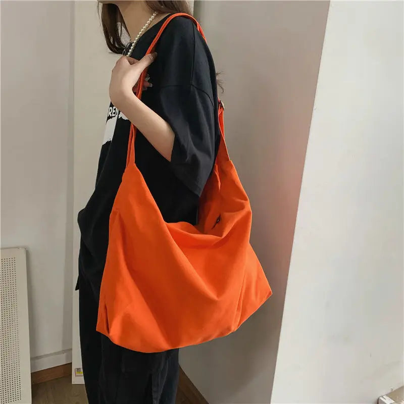 Fashion Girls Crossbody Bags Simple Student Shoulder Bags Women Large Capacity Retro Canvas Bag Men Simplicity Tote Handbags