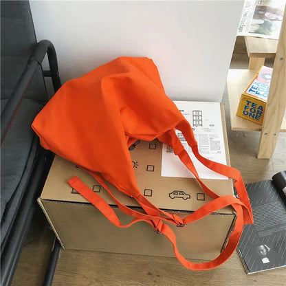 Fashion Girls Crossbody Bags Simple Student Shoulder Bags Women Large Capacity Retro Canvas Bag Men Simplicity Tote Handbags