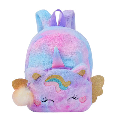 Fashion Girls Kawaii Backpack Cute Unicorn with Wings Design Kindergarten Children School Bags Soft Kids Bag Mochilas Escolares