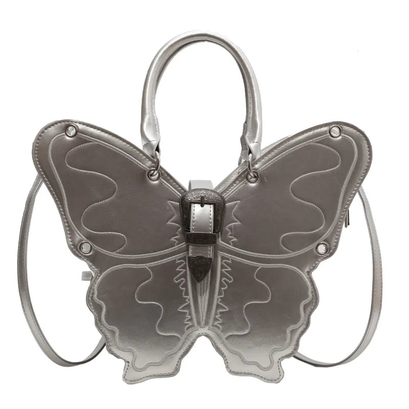 Fashion Gothic Style Women Girls Butterfly Backpacks Female Punk Streetwear Individualistic Shoulder Bags HandBags