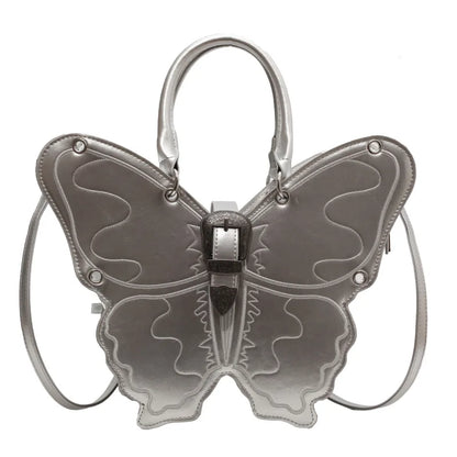Fashion Gothic Style Women Girls Butterfly Backpacks Female Punk Streetwear Individualistic Shoulder Bags HandBags