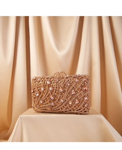 Fashion Green Crystal Diamond Women's Evening Clutch Bags Chain Party Purse Elegant Lady Shoulder Handbags Mini Prom Bag Mom Bag