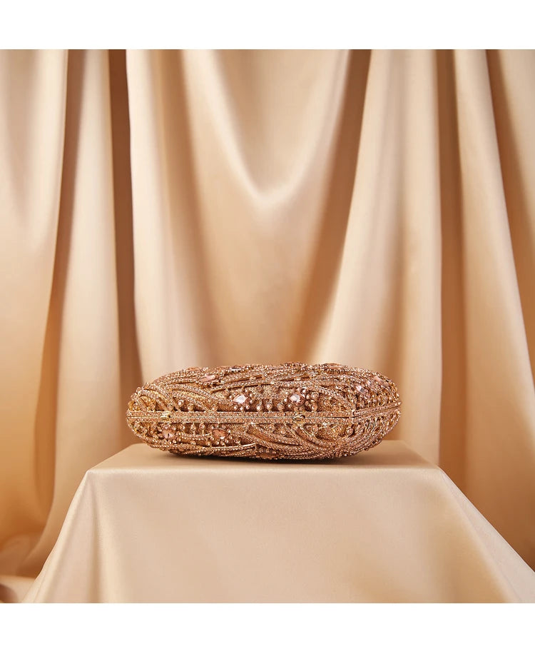 Fashion Green Crystal Diamond Women's Evening Clutch Bags Chain Party Purse Elegant Lady Shoulder Handbags Mini Prom Bag Mom Bag