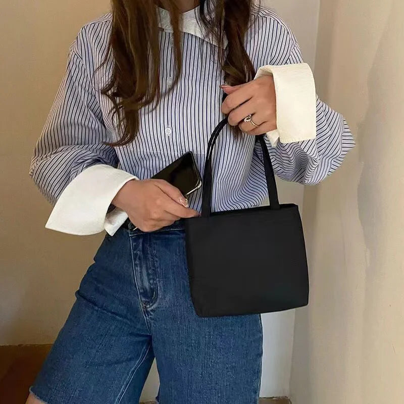Fashion Green Mini Handbags for Women Beach Bag New Korean Nylon Luxury Lady Little Tote Bag Cell Phone Bag Sac A Main Femme