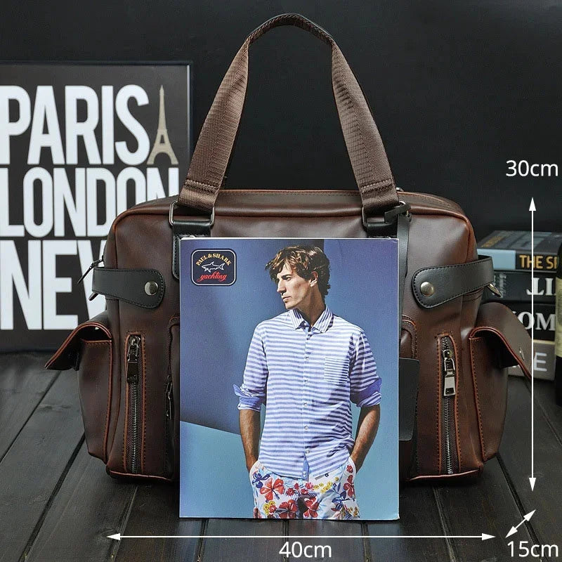 Fashion Hand Crazy messenger cowhide leather laptop computer Business hand bags for men