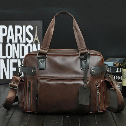 Fashion Hand Crazy messenger cowhide leather laptop computer Business hand bags for men