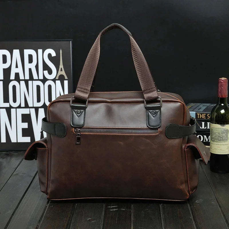 Fashion Hand Crazy messenger cowhide leather laptop computer Business hand bags for men