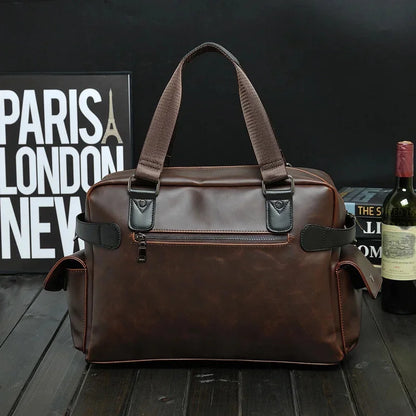 Fashion Hand Crazy messenger cowhide leather laptop computer Business hand bags for men