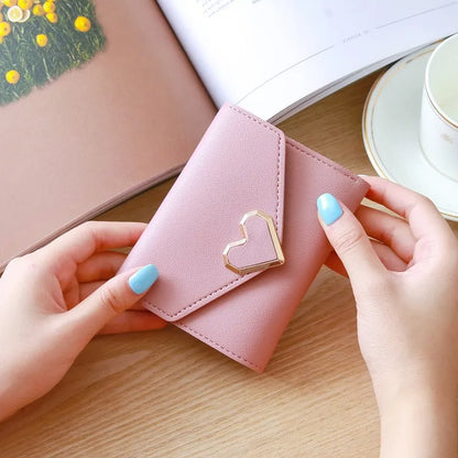 Fashion Heart Slim Wallets for Lady Womens Wallets and Purses Long Mobile Phone Clutch Bags Love Designer Coins Cards Purse