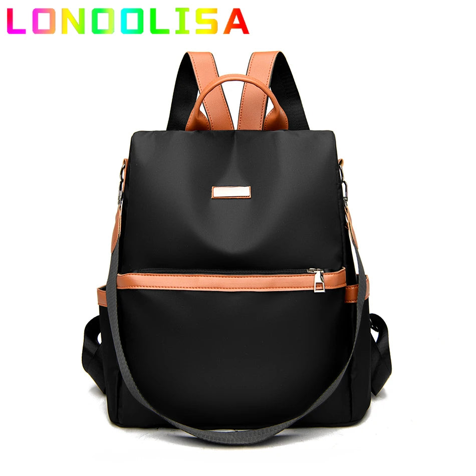 Fashion High Capacity Anti-theft Backpacks for Women Designer Soft Leather Shoulder Bag Bookbag Simple Preppy Style Backpacks