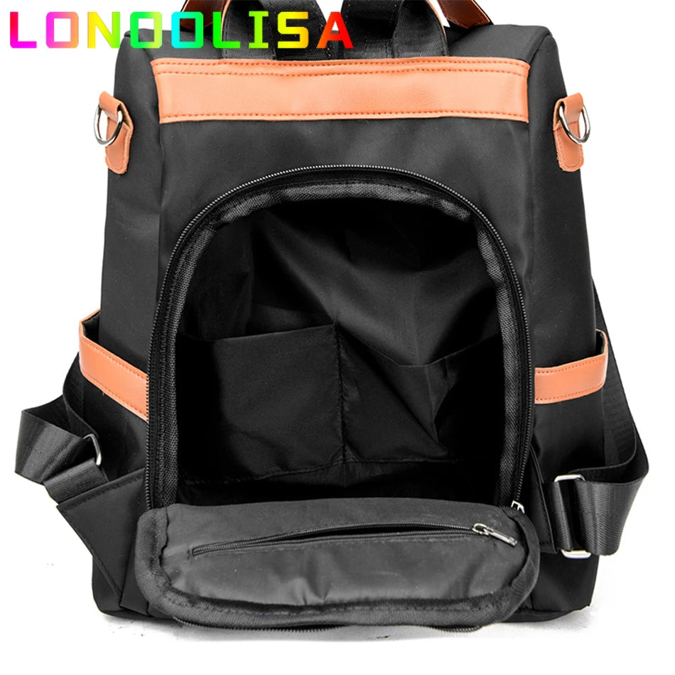 Fashion High Capacity Anti-theft Backpacks for Women Designer Soft Leather Shoulder Bag Bookbag Simple Preppy Style Backpacks