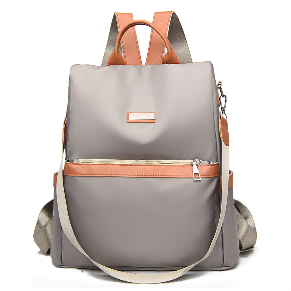 Fashion High Capacity Anti-theft Backpacks for Women Designer Soft Leather Shoulder Bag Bookbag Simple Preppy Style Backpacks