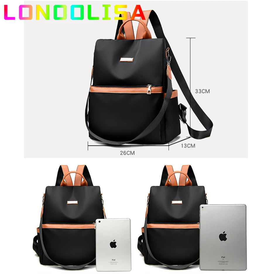Fashion High Capacity Anti-theft Backpacks for Women Designer Soft Leather Shoulder Bag Bookbag Simple Preppy Style Backpacks