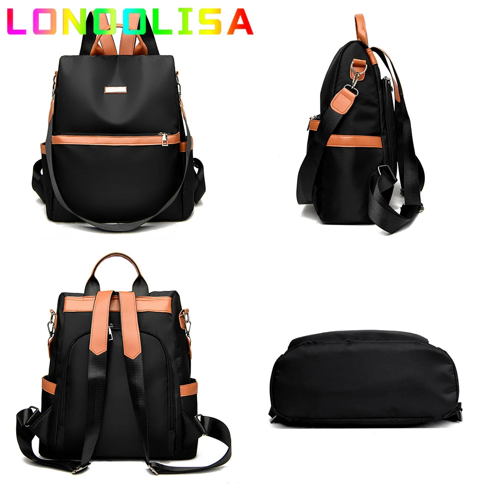 Fashion High Capacity Anti-theft Backpacks for Women Designer Soft Leather Shoulder Bag Bookbag Simple Preppy Style Backpacks