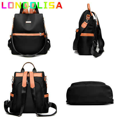 Fashion High Capacity Anti-theft Backpacks for Women Designer Soft Leather Shoulder Bag Bookbag Simple Preppy Style Backpacks