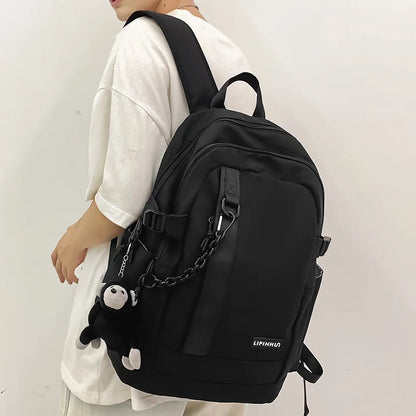 Fashion High Capacity Male Female Nylon College Bag Cool Lady Backpack Men Women Book Bag Girl Boy Travel School Backpack Trendy