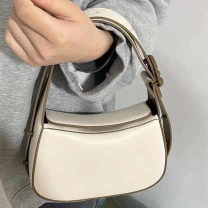 Fashion High Quality Underarm Shoulder Bags for Women Gebuine Leather Handbags Commuter Casual All-match Purses Clutch Female