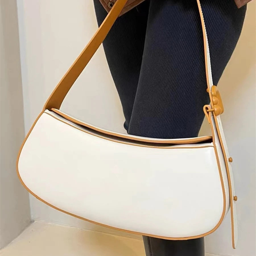 Fashion High Quality Underarm Shoulder Bags for Women Gebuine Leather Handbags Commuter Casual All-match Purses Clutch Female