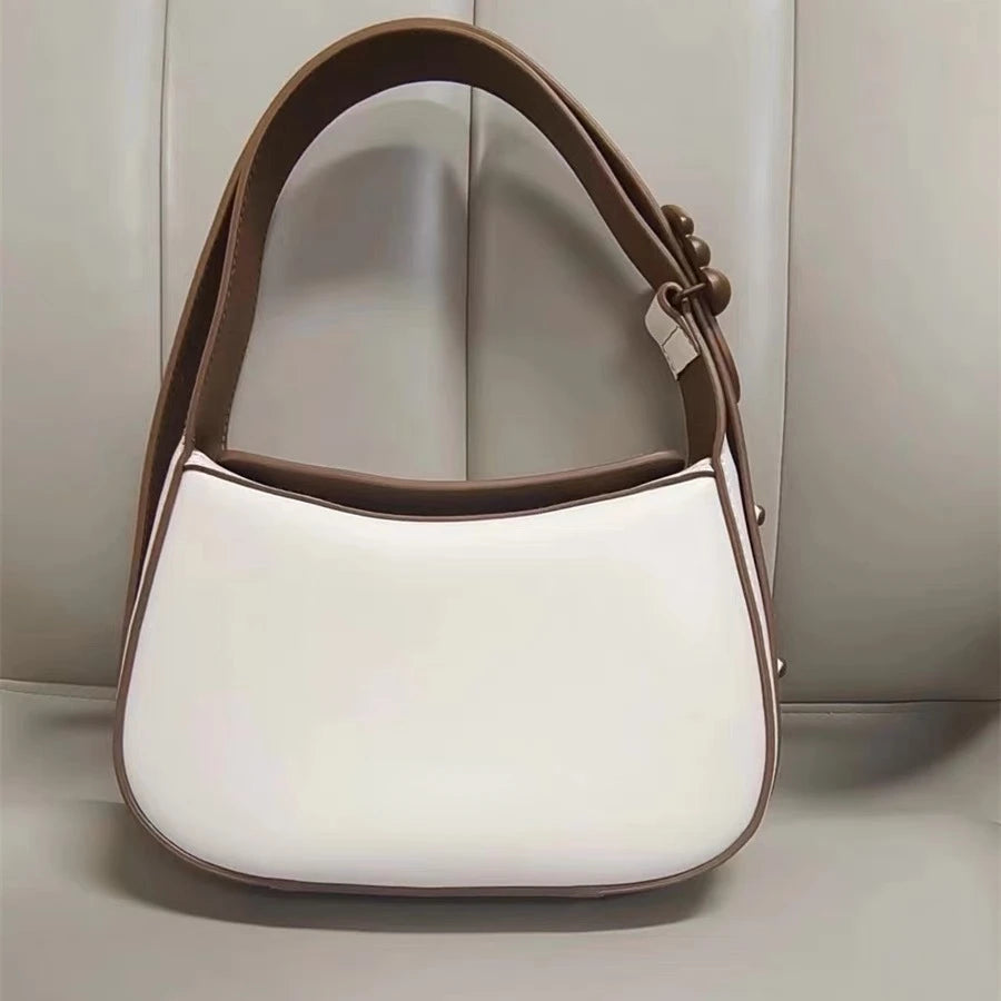 Fashion High Quality Underarm Shoulder Bags for Women Gebuine Leather Handbags Commuter Casual All-match Purses Clutch Female
