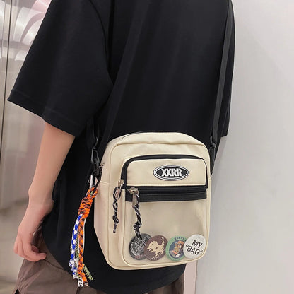 Fashion High School Girls Small Crossbody Bag Boy Badge Transparent Teen Lady Cell Phone Shoulder Bag Travel Design Pocket Women