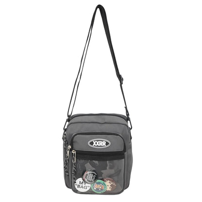 Fashion High School Girls Small Crossbody Bag Boy Badge Transparent Teen Lady Cell Phone Shoulder Bag Travel Design Pocket Women