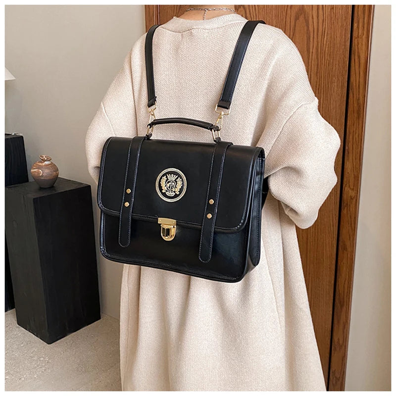 Fashion Japan Style Lolita Girls JK Backpacks Briefcases Female Vnitage Embroidery Crown Shoulder Bags HandBags