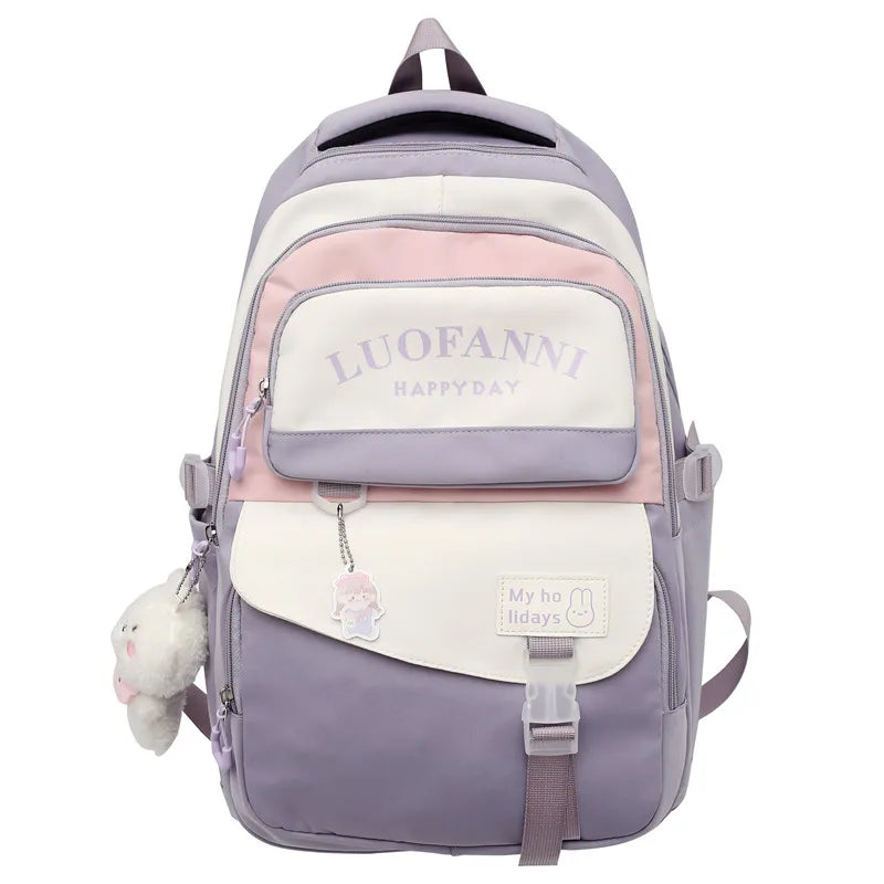 Fashion Kawaii Girl Waterproof High Capacity School Bag Women Cute Backpack Lady Harajuku BookBag Female College Backpack Laptop