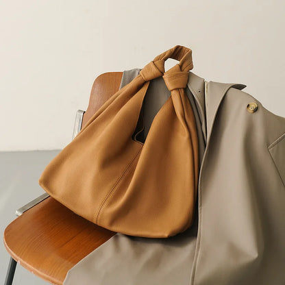 Fashion Kink Shoulder Bag Women Totes High Fashion Genuine Leather Handbags Female Commuter Large Capacity Practical Soft Bolsos