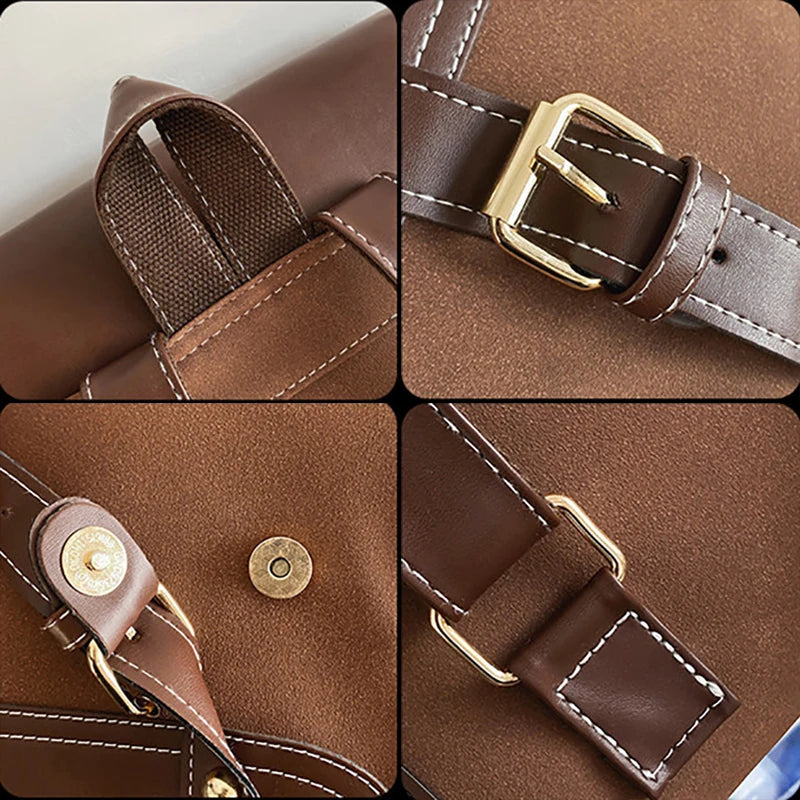 Fashion Korean Style Female High Capacity Retro Backpacks HandBags Students School Vintage Multi Layer Shoulder Bags