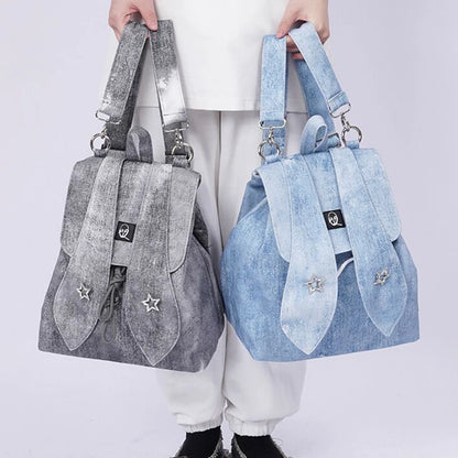 Fashion Korean Style Lolita Girl Individualistic Backpacks Women Rabbit Ears School ShoulderBags High-capacity Laptop Bags