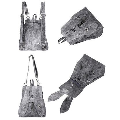 Fashion Korean Style Lolita Girl Individualistic Backpacks Women Rabbit Ears School ShoulderBags High-capacity Laptop Bags